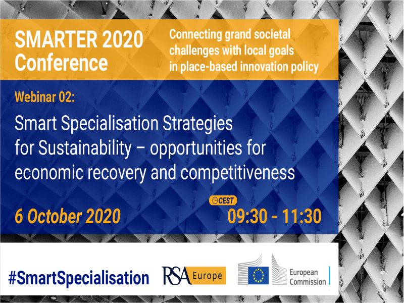 Post Image - SMARTER 2020 Conference Webinar series - Smart Specialisation Strategies for Sustainability - opportunities for economic recovery and competitiveness