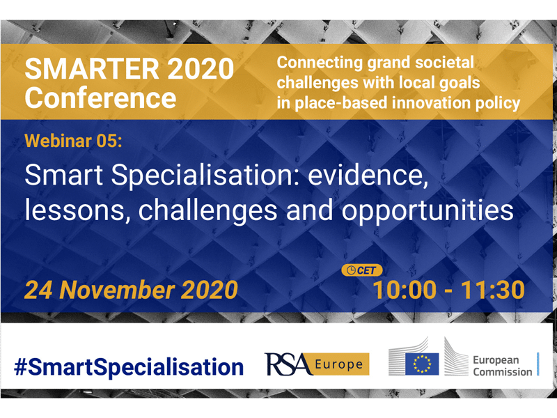 Post Image - Postponed - SMARTER 2020 Conference Webinar series - Smart Specialisation: evidence, lessons, challenges and opportunities