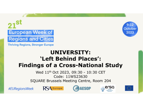 Post Image - 'Left Behind Places': Findings of a Cross-National Study
