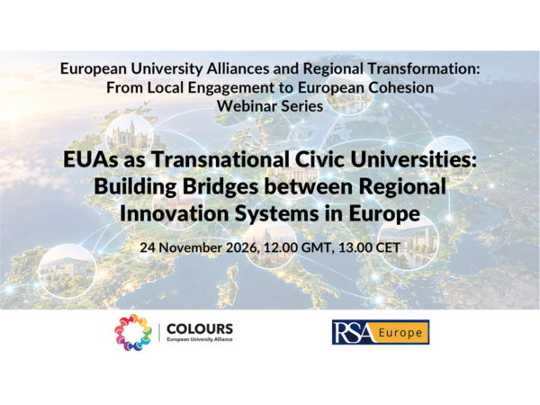 Post Image - European University Alliances and Regional Transformation: From Local Engagement to European Cohesion Webinar Series